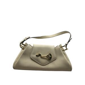 Tanner Krolle - Leather Satchel Bag - Cream with Silver Hook